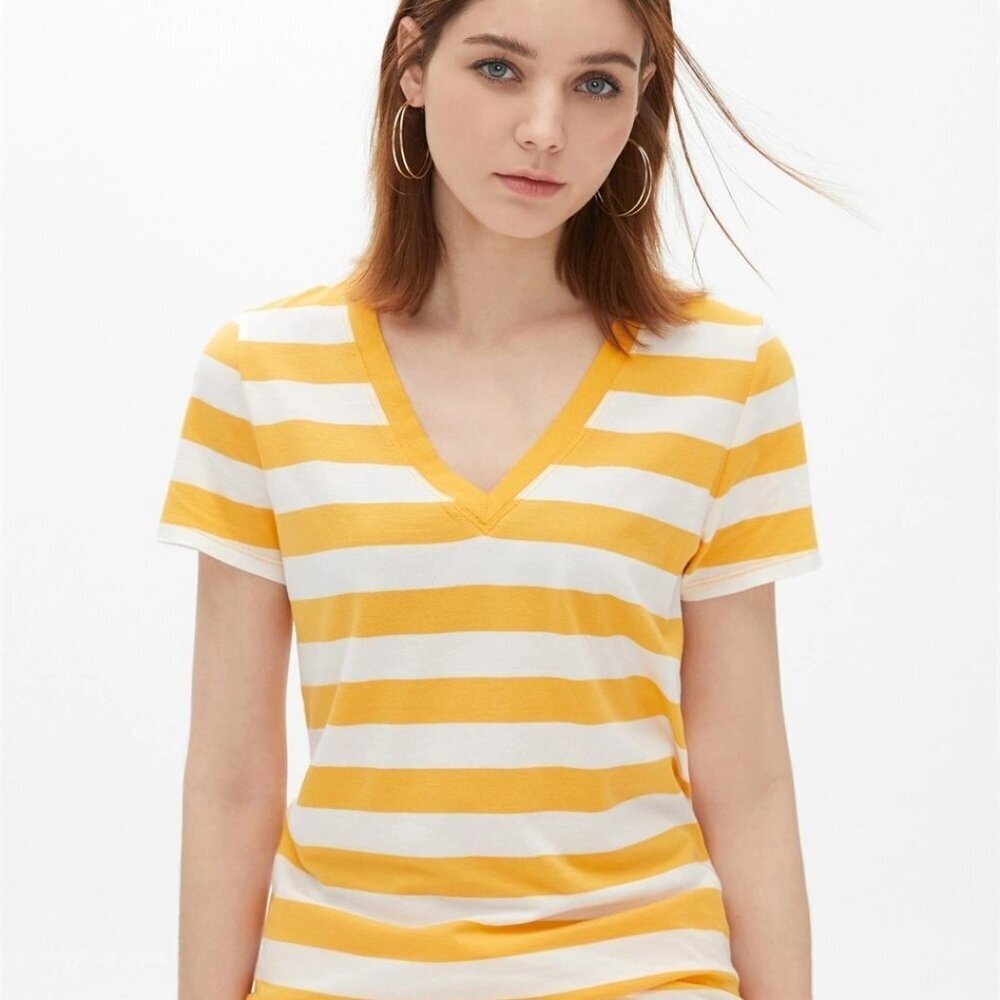 Vintage jersey classic-fit V-neck T-shirt in stripe